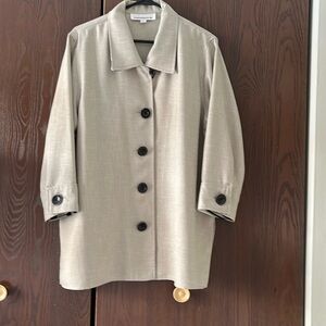 Caroline Rose tan blazer jacket. Size Large.